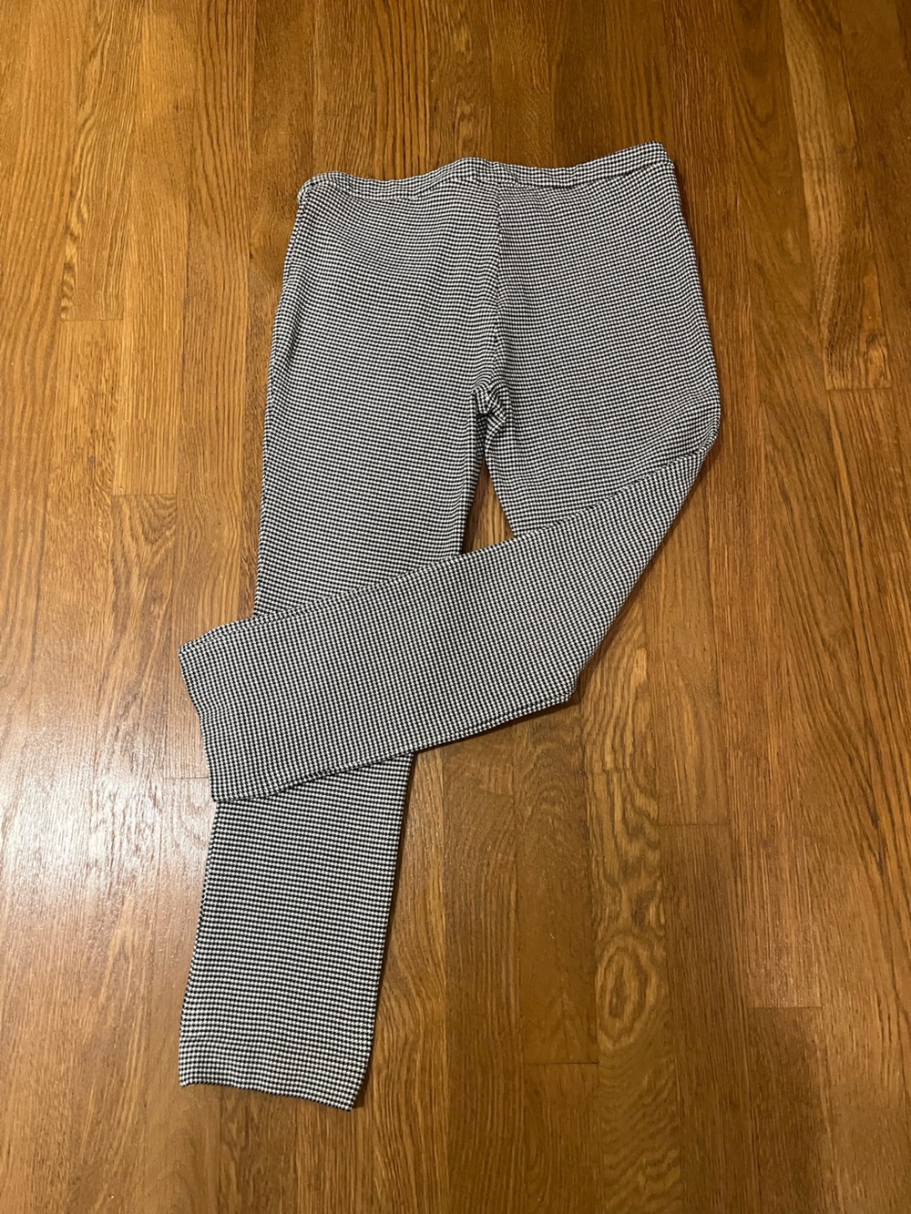Theory Black and White Micro Houndstooth Kids Leggings